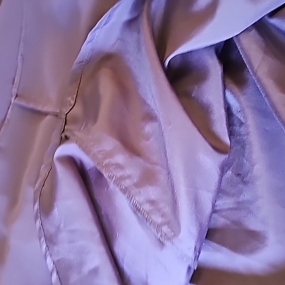 Purple strapless gown size 2. Sheer overlay. Fitted at the bust. DAVIDS… - Picture 12 of 13